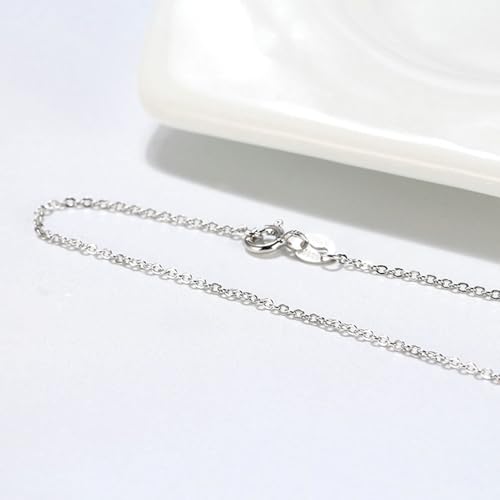 Collier de mariage 1,6 mm chaîne fine anti-ternissement en argent - 3