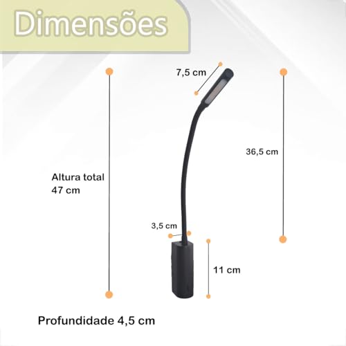 Arandela Leitura Foco Direcionável Led Interruptor 3W Bet67