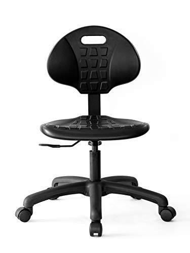 Exclusive Special CHAIR MASTER Table Height Chair/Stool-Easy to Clean! Deluxe Ergonomic Polyurethane Chair. 5 of Height Adjustment (15.5-20.5 Seat Ht). 450 lb Capacity. for Automotive, Lab, Cleanroom, Home