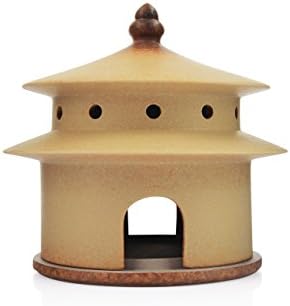 Handmade Ceramic Coil Incense Burner, Coils Incense Altar,Yellow