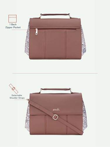 Image of ZOUK Rhea Kapoor Satchel Bag | Elegant Vegan Leather Handbag for Women |