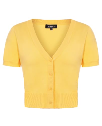 MINTLIMIT Strickjacke Damen Kurzarm Knit Cardigan-noos Bolero Sommer mit...