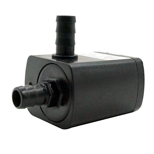 AUBIG 12V DC Water Pump 60GPH Inlet&Outlet 1/4 Inches 8mm Static Head 9.8ft Brushless Submersible Pump Aquarium Pump Cooling Pump DC30A-1230