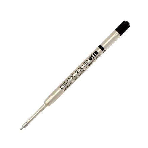 Image of OHTO PG-M05NP 0.5mm Ceramic Gel Refill, Compatible with GS02 Pen, Fine Metal Tip, Quick-Dry Black Ink for Smooth and Precise Writing. Made in Japan