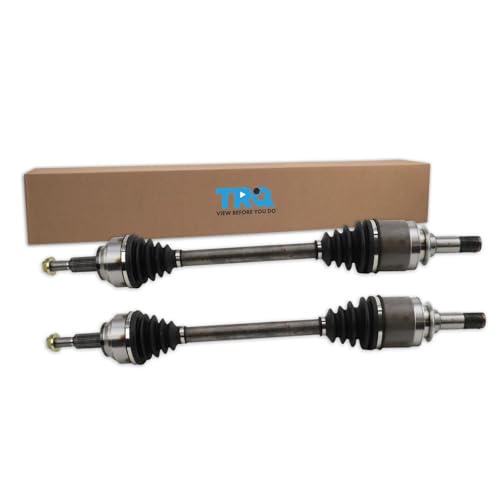 Image of TRQ Rear Driver and Passenger Side CV Axle Assembly Set Compatible with 2011-2022 Dodge Durango 2012-2018 Jeep Grand Cherokee Rear Wheel Drive 230mm Ring Gear V8 5.7L V6 3.0L