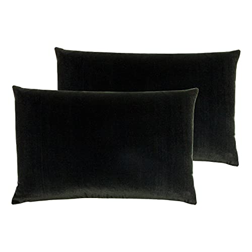 Image of furn. Contra Twin Pack Feather Filled Cushions, Black, 40 x 60cm