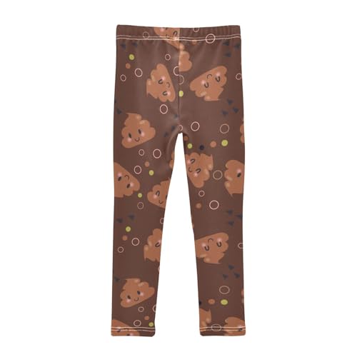 Girls Leggings 4T Cute Poop Circle Pattern Soft Comfortable Kids Pants for Girls Cute Printed Yoga Leggings for Dancing Sports Exercise School2