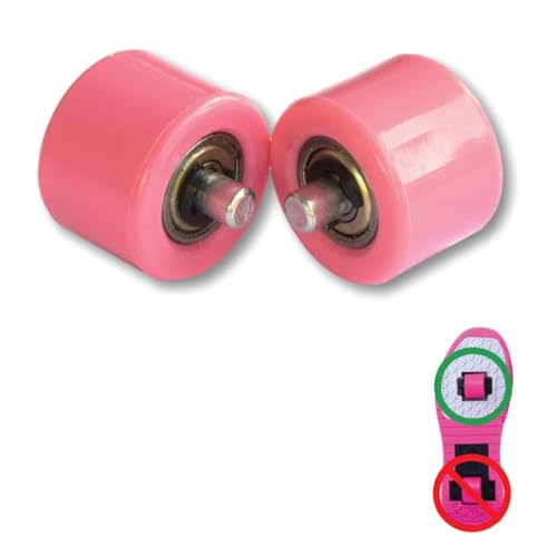 Ruedas de repuesto delanteras para zapatillas deportivas con dos ruedas. 2 unidades. Rosa