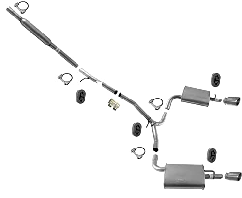 Dual OE Style Exhaust Muffler Pipe System Replacement Part for Ford 2011-2017 Explorer 2.0L 3.5L