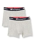 Champion Herren Core x2 Retroshorts, Hellgrau meliert, M (2er Pack)
