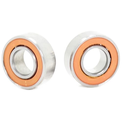 DUKUTS 2Pcs Fishing Reel Bearings 3 * 10 * 4 mm S623 2RS Stainless Steel Hybrid Ceramic Air Bearing S623RS S623 2OS CB