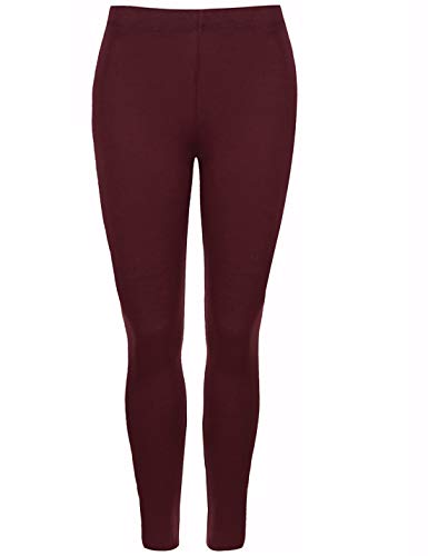 Leggings Warm Winter Thermal Faux Lined Legging Knitted Thick Slim Super Elastic Pantyhose (Red)