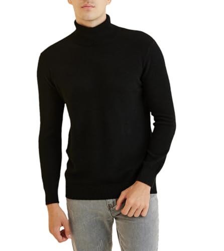 Men Knit Sweater Merino Wool Turtleneck Sweater Winter Warm Long Sleeve Pullover