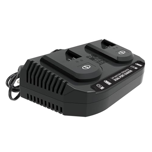 Snow Joe 24V IONMAX Dual Port Quick Charge Docking Station Charger for IONMAX 24 Volt Lithium Ion Batteries, Full Charge in 2.5 Hours, 24VCHRG-DPC