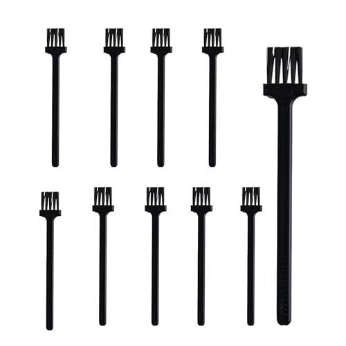 Image of 10 PCS Nylon Keyboard Cleaning Brush Set Soft Bristles Dusting Cleaning Brushes with Long Handles for Keyboards Computer(Black)