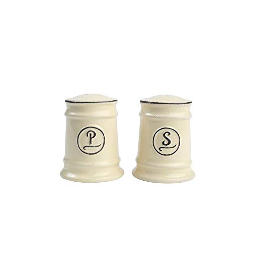 T&G Woodware Pride of Place Salt and Pepper Shaker Set, Old Cream