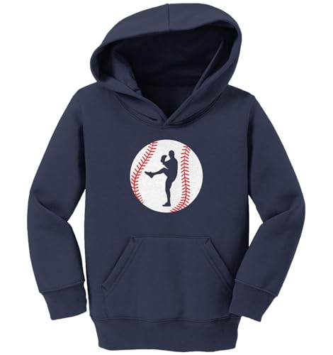 Haase Unlimited Baseball Silhouette Pitching - Strikeout Toddler/Youth Fleece Hoodie