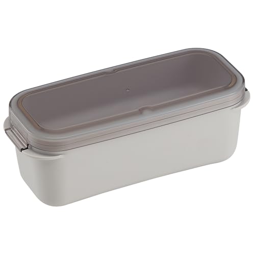 スケーター(Skater) 弁当箱 2段 ランチボックス 930ml パッキン一体型 洗いやすい ラク洗 食洗機対応 レンジ対応 日本製 サンドホワイト PALB10-A