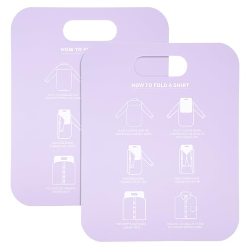 WHAMVOX Tabla Plegable para Doblar Ropa y Camisas, 2 Unidades de Cartón para Doblar Prendas Superficie Lisa, Práctica para Guardar Ropa de y Adultos