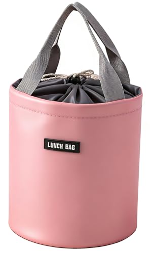 Joolxxo スープジャー ランチバッグ 6l お弁当 保冷バッグ 大容量 断熱袋 厚手保温バッグ ランチトートバッグ 保温バッグ 通勤 通学 ピクニック 仕事 オフィス 旅行用 男女兼用 (ピンク)