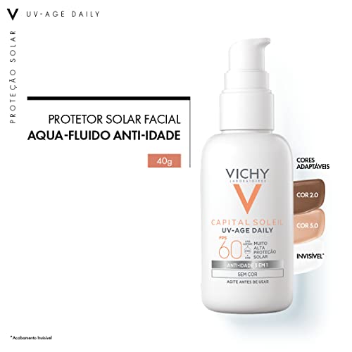 Protetor Solar Facial Vichy Capital Soleil UV-Age Daily Cor 2.0 FPS60 - 40g