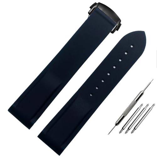 Bracelet en caoutchouc 22mm souple pour sport et plongée sous-marine