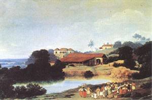Peinture à l'huile Frans Post Hacienda 1652 : comblez le vide de vos murs avec élégance