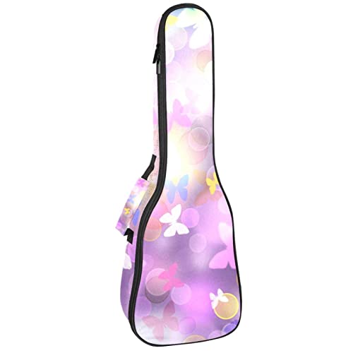JRHEJTHH Durable Ukulele Bag Water Resistent Ukulele Case with Adjustable Shoulders for 21 23 24 inch Thick Padding Colorful Butterflies - Les Beatles, Paul McCartney, John Lennon, RIngo Starr, George Harrison JRHEJTHH Durable Ukulele Bag Water Resistent Ukulele Case with Adjustable Shoulders for 21 23 24 inch Thick Padding Colorful Butterflies