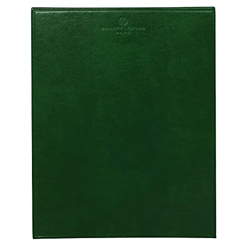 Gallery Leather Smooth Leather Mouse Pad - Portrait Layout, Non-Slip & Waterproof, Great for Work Desk & Home, Handcrafted - Acadia Green - 10 x 8