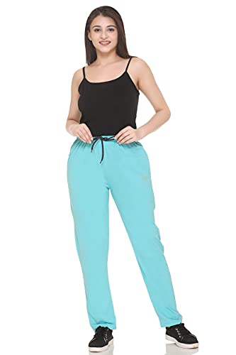 Image of CUPID Women's Regular Fit Cotton Track Pants, Lower, Sports Trouser,Night Pants, Joggers for Lounge n Gym Wear for Ladies