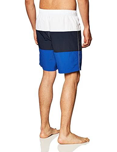 Nautica T91808-40P-XL Men'S Standard Quick Dry Classic Logo Tri-Block Series Swim Trunk thumb #2