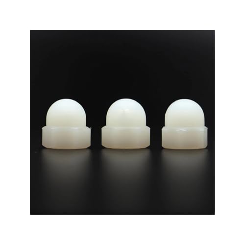 5�� DIN1587 M3 M4 M5 M6 M8 M10 M12 �z���C�g �u���b�N �L���b�v�i�b�g �v���X�`�b�N �����J�o�[ ���~ �G�C�R�[���i�b�g(WHITE,M5 20pcs)