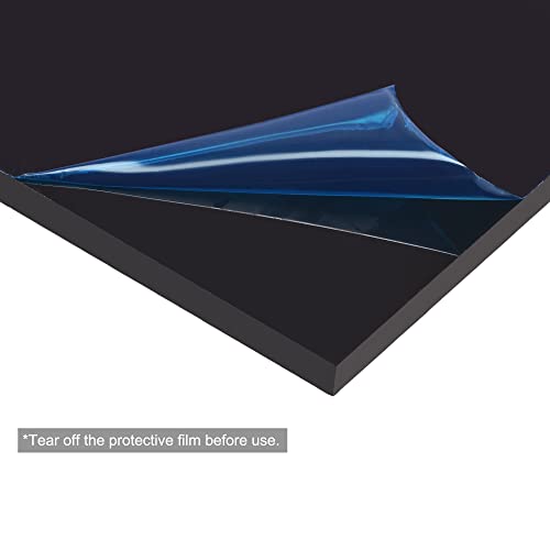 Image of MECCANIXITY Black ABS Plastic Sheet 7x4x0.2inch for Building Model, DIY Crafts, Panel, Pack of 2