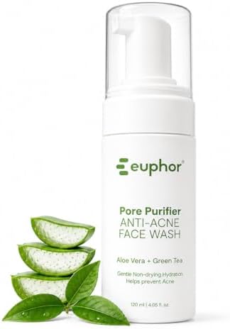 Euphor Teens PORE PURIFIER | Anti-acne Foaming Face Wash | Age 12+ | Prevents Acne and Future Breakouts | Facewash for Oily Skin | Salicylic Acid, Tea Tree, Willow Bark | for Women and Men | 120ml(1)