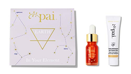 Pai Skincare Astrological In Your Element Collection Earth Gift Set Rosehip Bio Regenerate Oil 9 ml & Rapid Radiance Mask -10 ml for Sensitive Skin