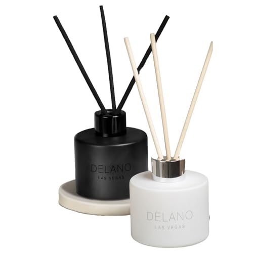 Delano Night Reed Diffuser - Luxury Hotel Fragrance - Bathroom Freshener - Black Tea, Peppercorn and Fig - Signature Night Scent - 4.25 oz
