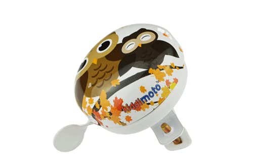 Kiddimoto – Bike Bell For Kids, Bike Bell For Adults, Boys & Girls, Bike Handlebars, Mtb, Cruiser, Scooter, Stainless Steel Bike Bell & Bike Accessories - Classic Ring Bicycle Bell - Different Prints #TOP1