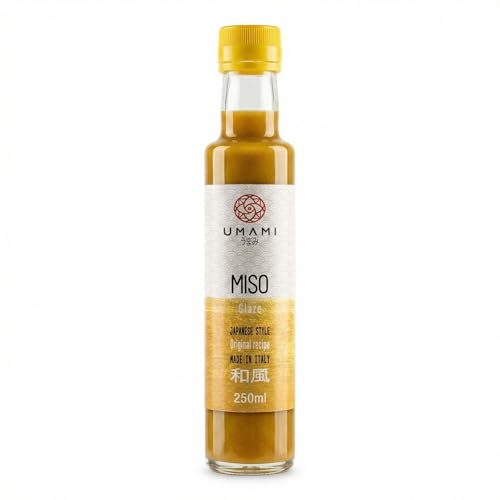 Umami Glassa al Miso Giapponese 250ml - Salsa Dolce e Sapida per Salmone, Melanzane e Carne - Ideale per Nasu Dengaku - Senza Conservanti - Gusto Umami Autentico