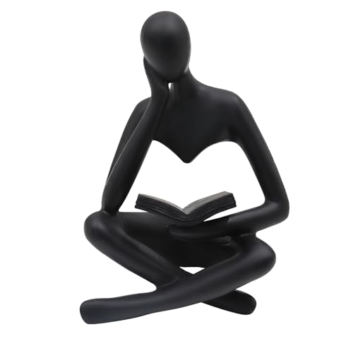 Reading Women Statue, Thinker Sculptures, Abstract Art Ornament, Modern Aesthetic Figurine Decoration, Suitable for Home Living Room Bedroom Office Shelf Table Desk Bookshelf Decor