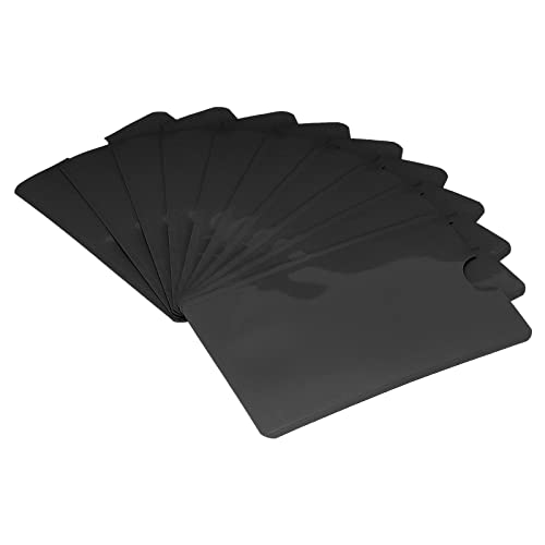 PATIKIL RFID Blocking Credit Card Sleeves, 15 Pack Contactless Protector Holder for NFC Purse,Black