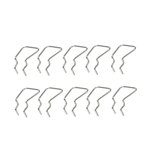 YARNOW 10Pcs Slatwall Pegboard Hooks 45x50mm Metal Single Display Hook Angled Ends for Secure Hardware Organisation Silver