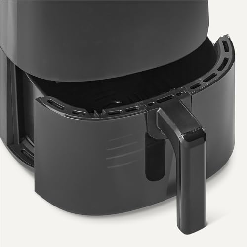 Image of Amazon Basics 4.4-Quart Digital Air Fryer with Easy View Window, 8 Preset Menus, Digital Touch Controls, 140℉-400℉ Temperature Range, 1400W, Black