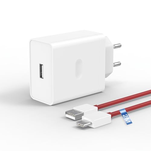 Caricatore USB 100W per Oneplus Charge, cavo USB C da 2 M da 8A adatto per OnePlus 13/12R/11, caricabatterie USB-C compatibile con OnePlus 10T/10/9/8, nonché OPPO Find X5 Lite/Reno 12/11