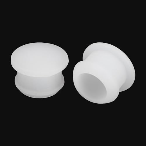 Image of MECCANIXITY Silicone Snap in Locking Hole Plugs Rubber Panel Seal Cover Flush Type Panel Round for Kitchen Rubber Bulkheads Waterproof Sealing Plugs 12.5mm /0.49 Inch Dia Transparent,Pack of 20
