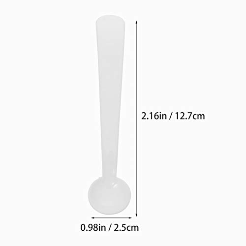 POPETPOP 100 Stks Mini Plastic Schepjes Maatlepels Lab Kleine Lepels Met Lange Steel Voor Poeders - Image 7