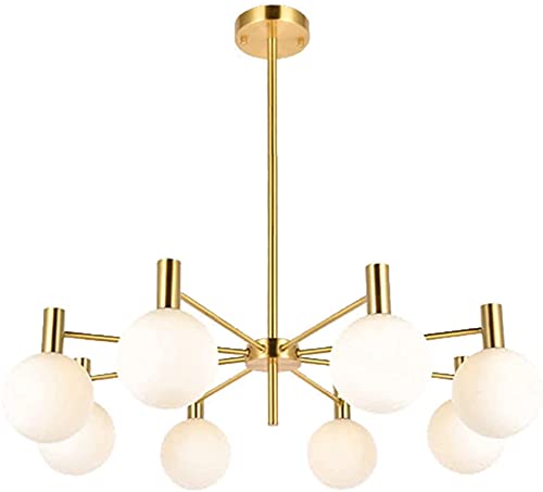 Lustre en cuivre design moléculaire suspension 12 lampes plafonnier salon H3TF5J