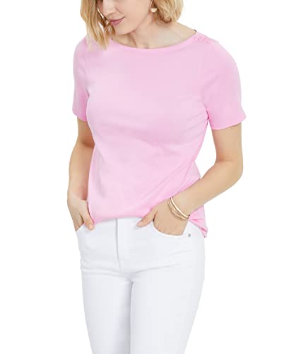 Charter CIub Cotton Boat-Neck Top Bubble Bath L