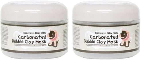 Elizavecca Milky Piggy Carbonated Bubble Clay Mask 3.38 Ounce (Pack of 2)