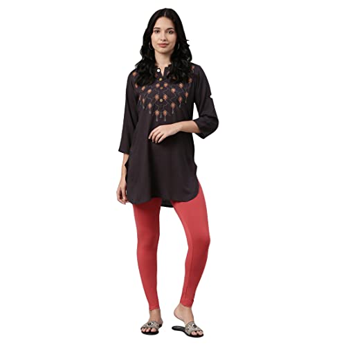 Image of GO COLORS Women Slim Cotton Leggings