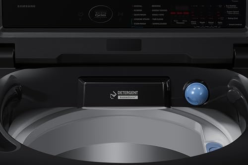 Image of Samsung, 10kg, 5 Star, AI Wash, Eco Bubble, AI Energy Mode, AI VRT+, Hygiene Steam, Quick Wash, Smart Control, Digital Inverter, Fully-Automatic Top Load Washing Machine, WA80F10B3BTL, Black Caviar